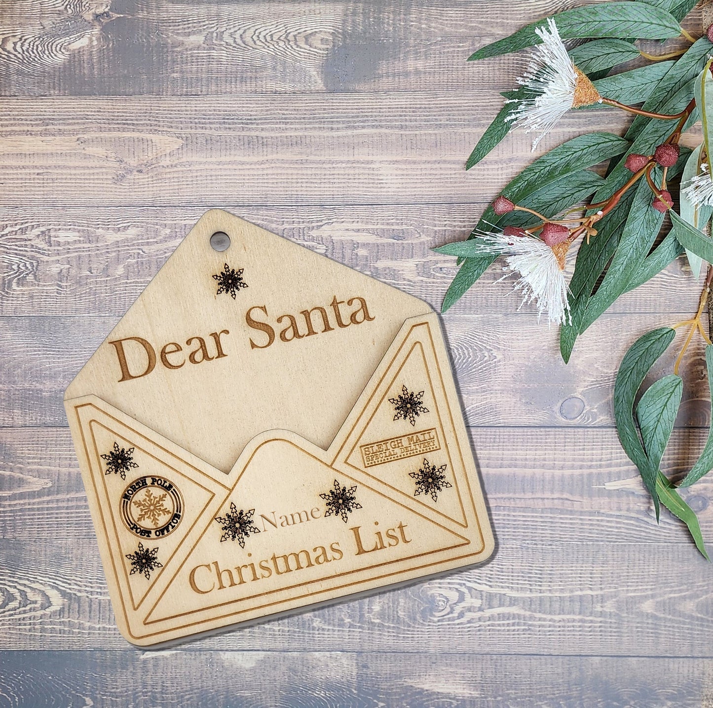 Personalised Christmas letter holder