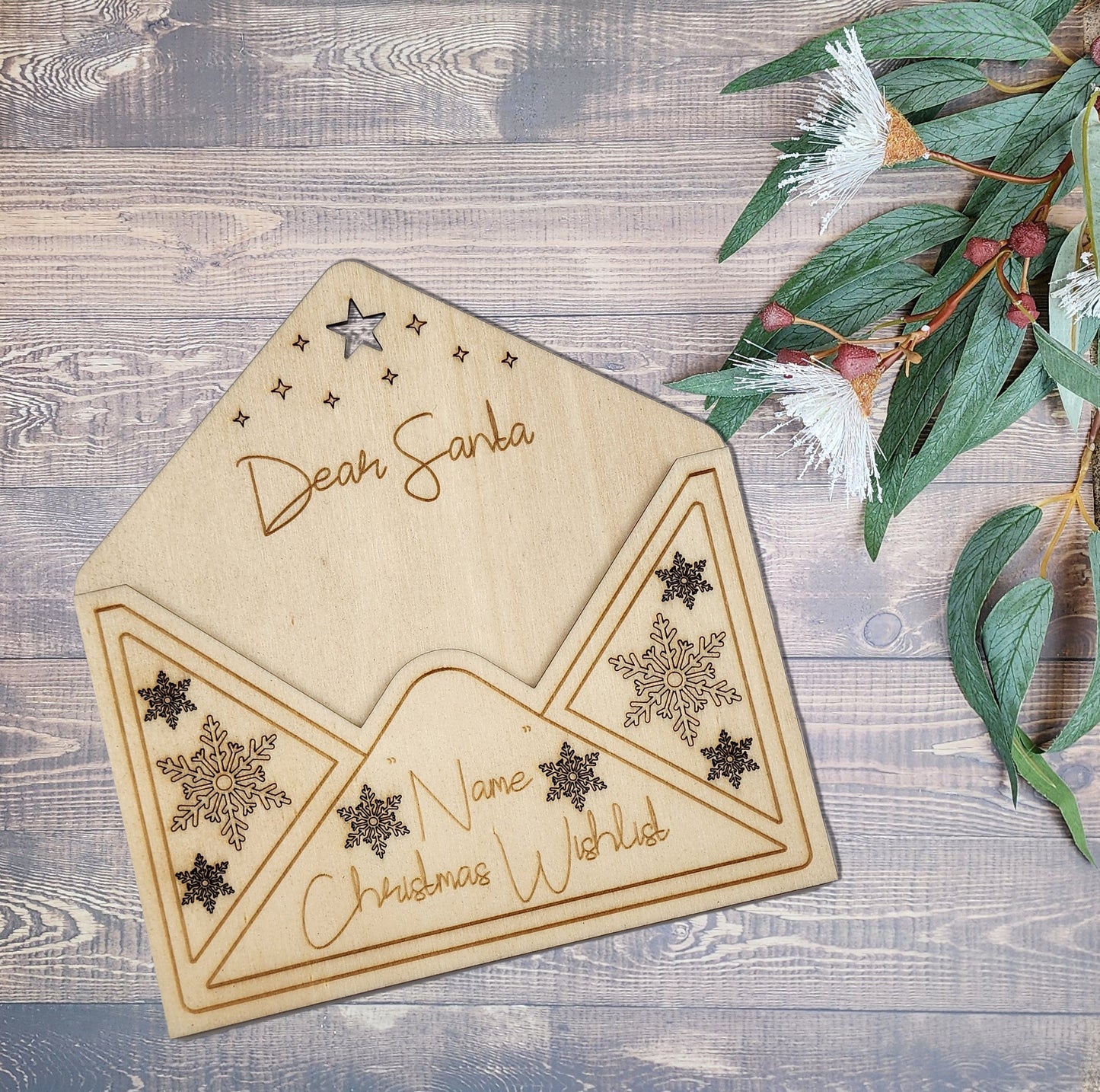 Personalised Christmas letter holder