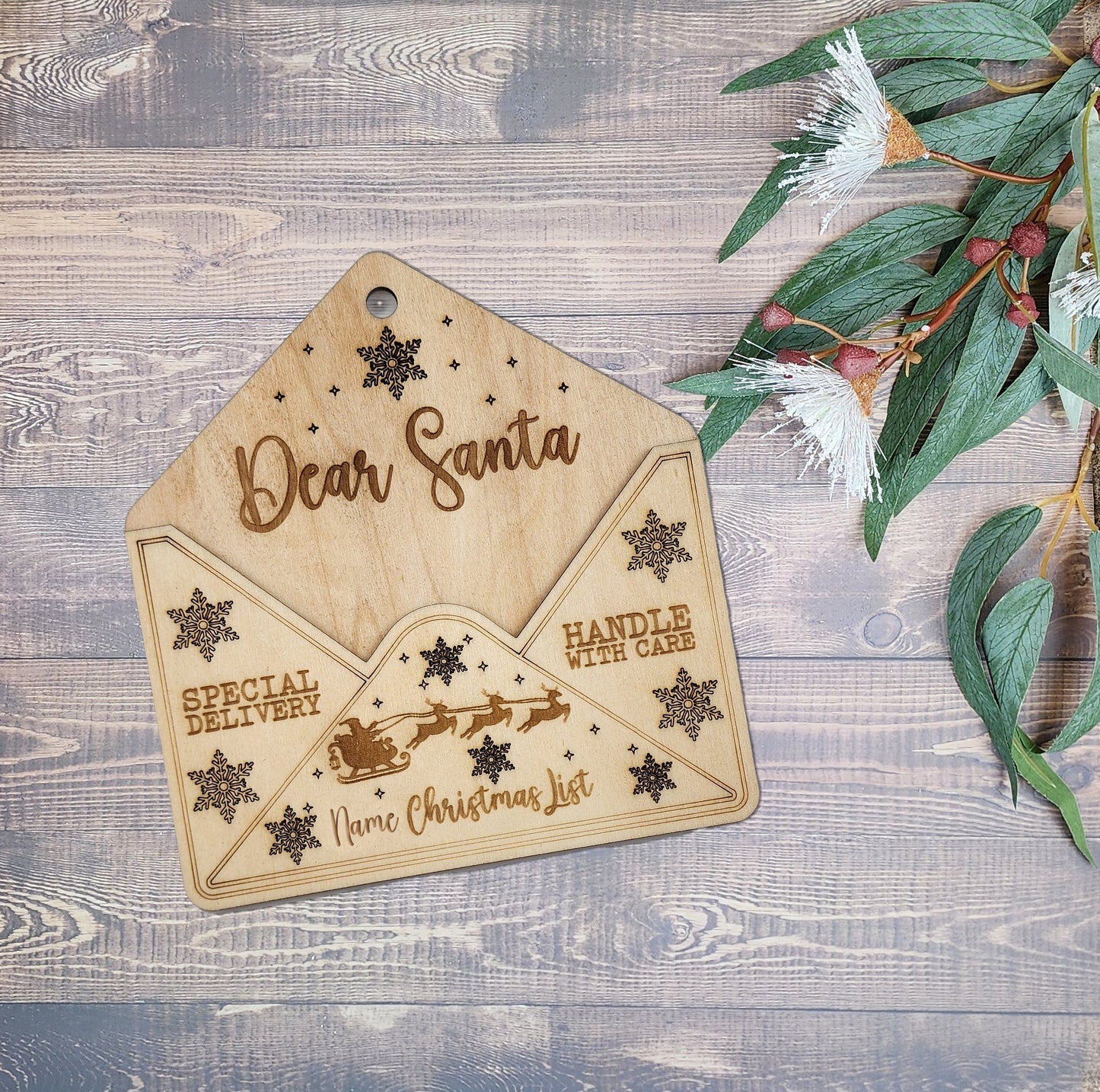 Personalised Christmas letter holder