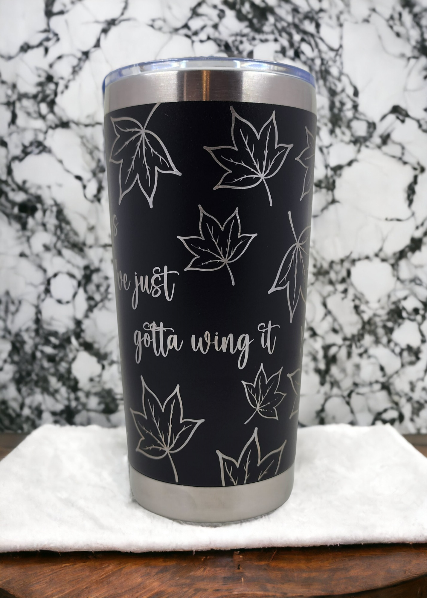 Laser engraved insulated tumbler - customised*