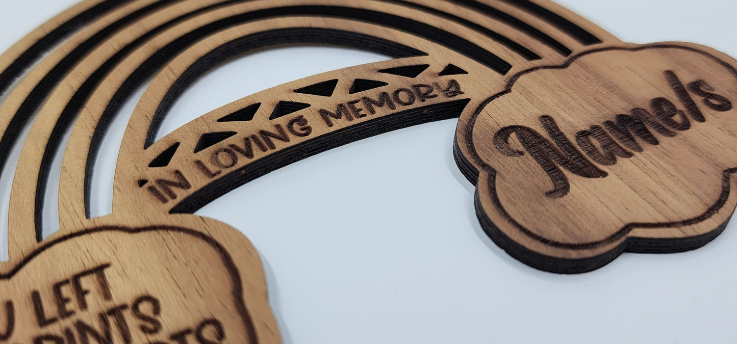 Customisable rainbow bridge memorial (Wooden)