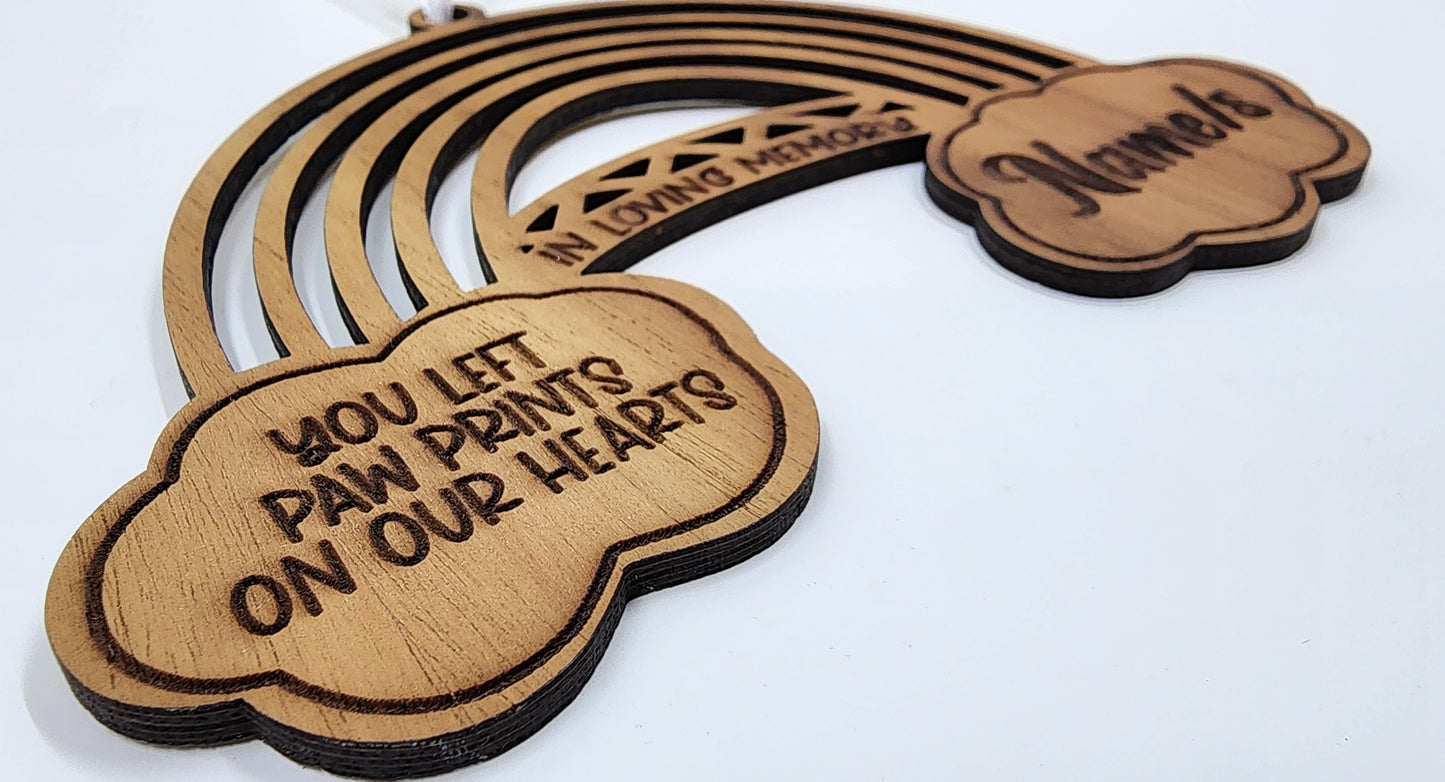 Customisable rainbow bridge memorial (Wooden)