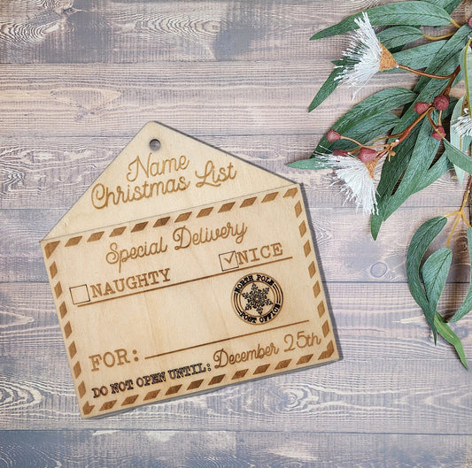 Personalised Christmas letter holder
