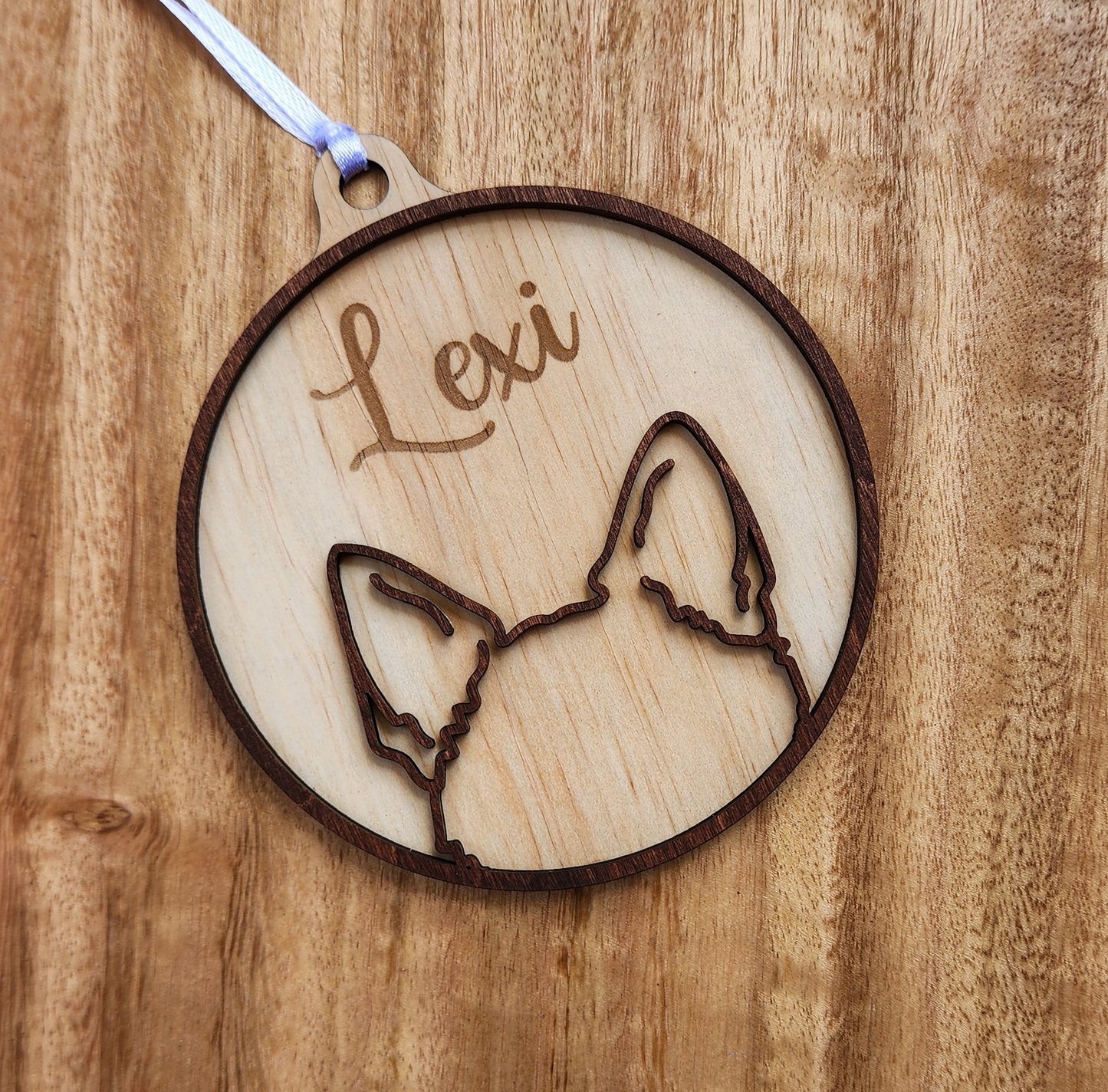 Wooden Dog ear ornaments