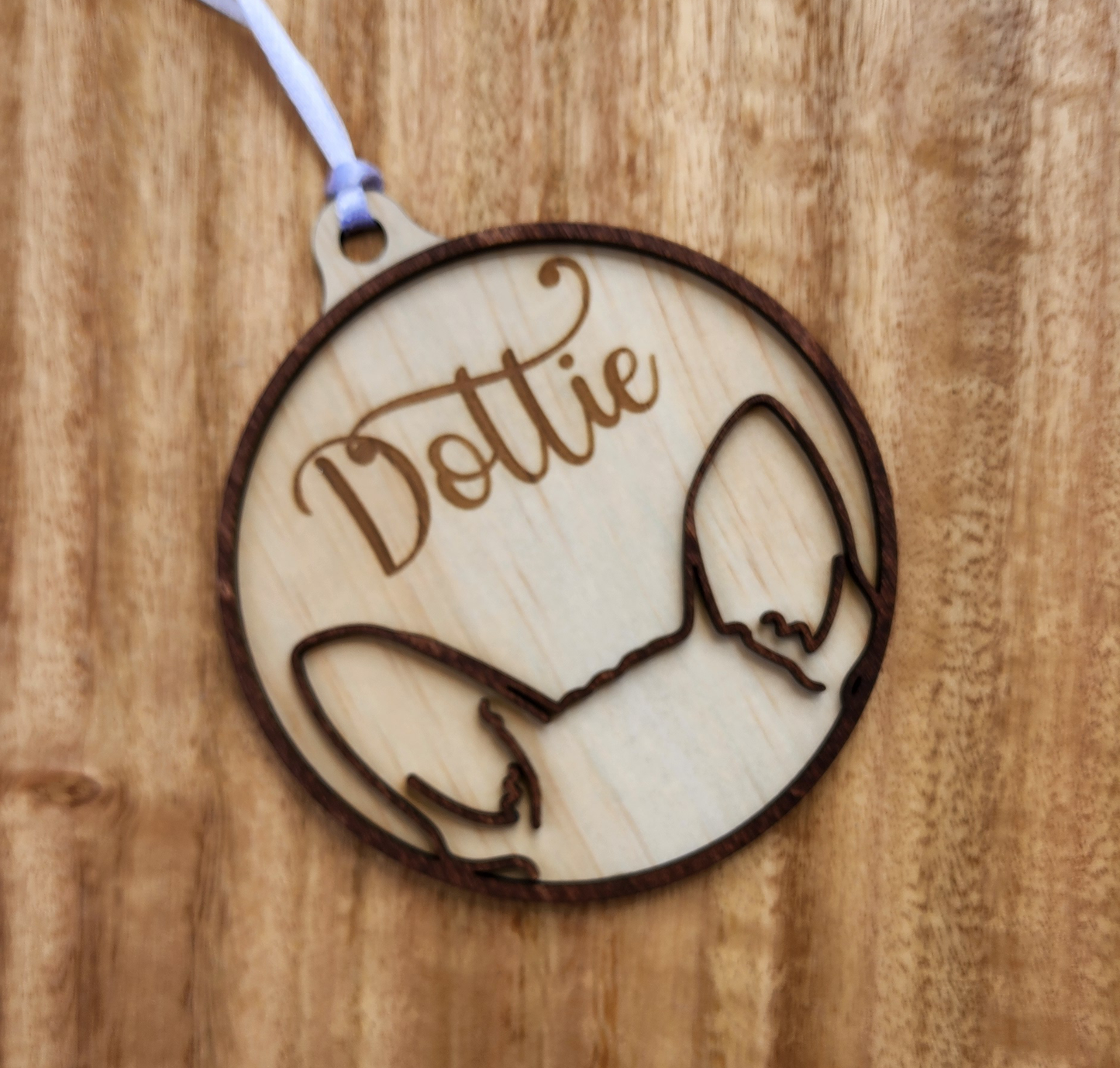 Wooden Dog ear ornaments
