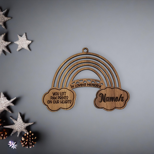 Customisable rainbow bridge memorial (Wooden)